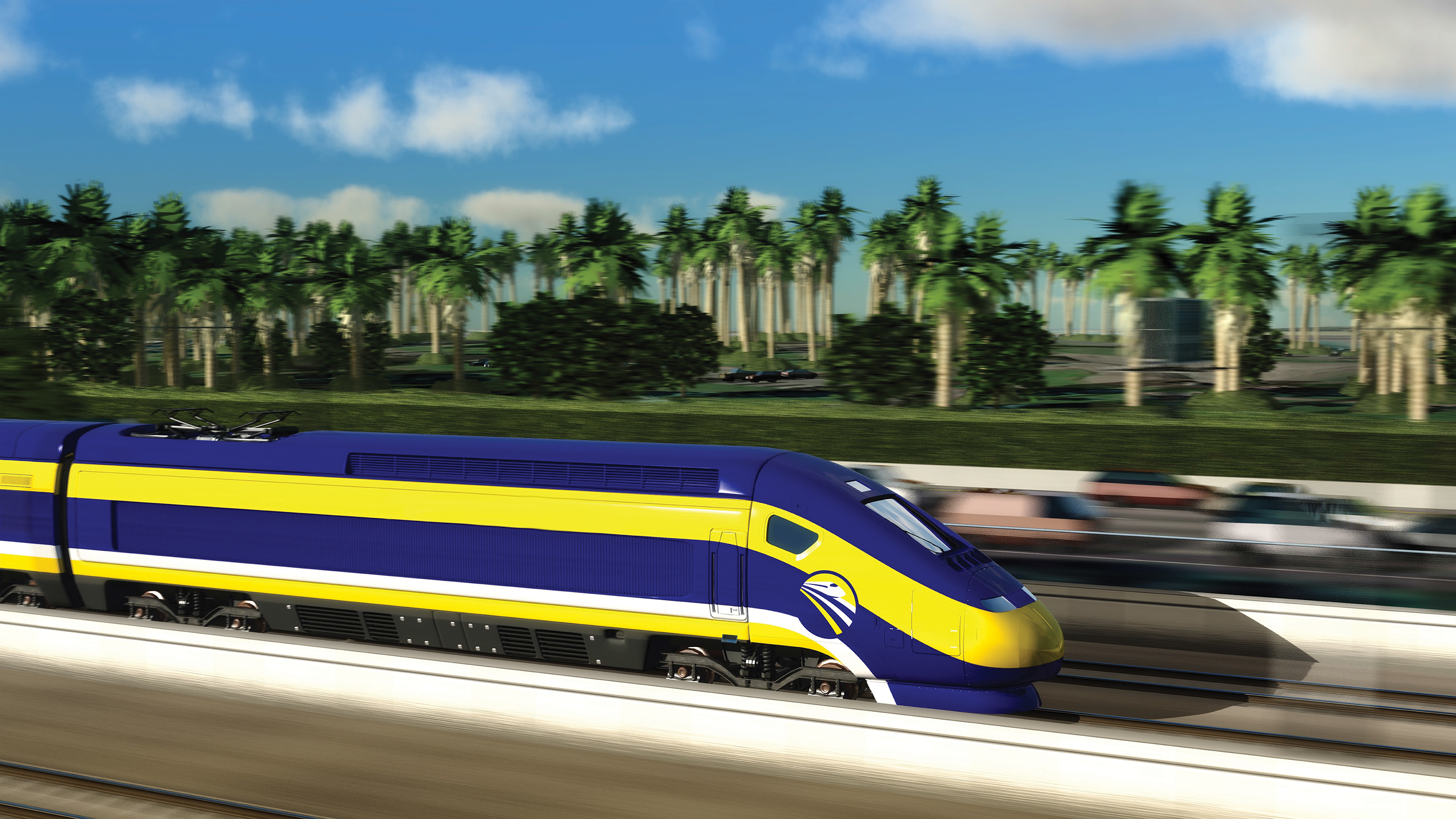 An artist's conception of the California High-Speed Rail. (Credit: California High-Speed Rail)
