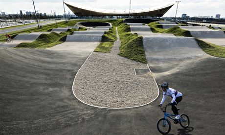 A public cycling facility at the Queen Elizabeth Olympic Park.  (Credit: David Levene via Guardian News and Media Limited)